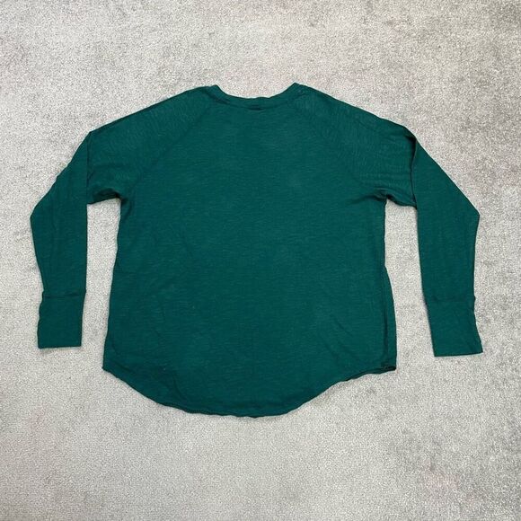 Zella Womens Crew Neck Raglan Sleeve Pullover Athletic Shirt Green Medium NWOT - Picture 4 of 6